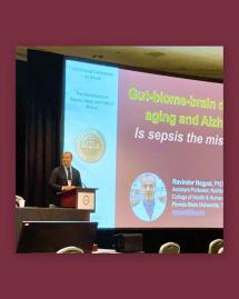 Dr. Nagpal gives a talk on Sepsis-Pathobiome Mechanisms at the US Shock Society annual meeting