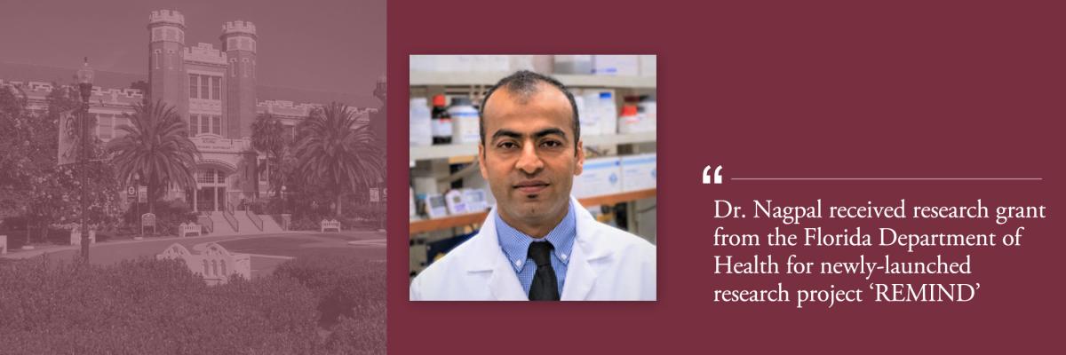 Dr. Nagpal receives research grant from the Florida Department of Health for newly-launched  research project ‘REMIND’